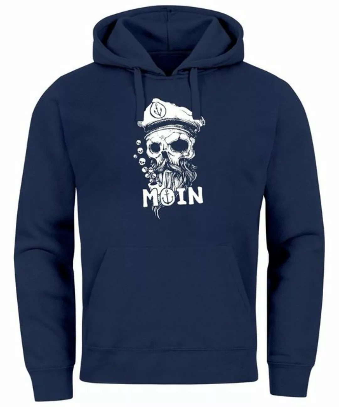 Neverless Hoodie Hoodie Herren Moin Kapitän Totenkopf Anker Bart Hamburg Pr günstig online kaufen