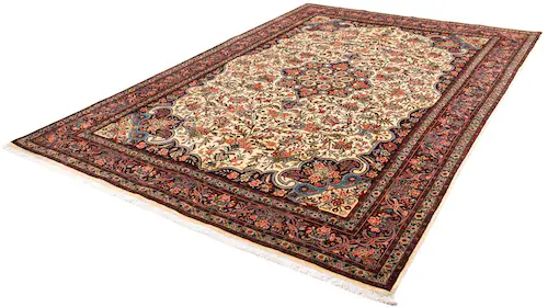 morgenland Wollteppich »Bidjar Takab Medaillon Beige 296 x 198 cm«, rechtec günstig online kaufen