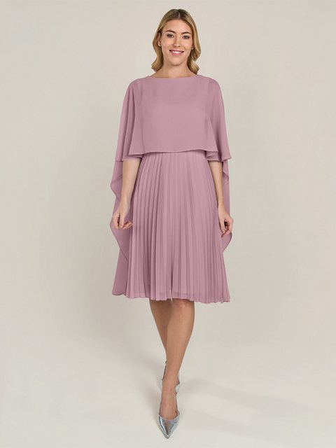 Apart Cocktailkleid mit Plisseerock und angearbeitetem Cape aus Chiffon günstig online kaufen