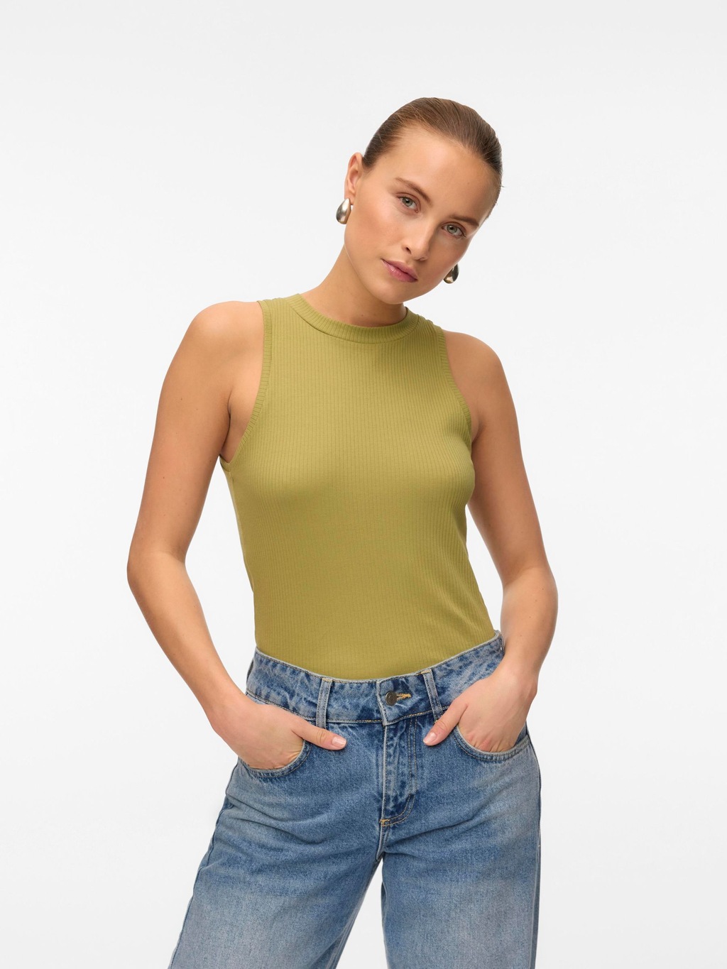 Vero Moda Tanktop "VMLAVENDER SL TOP VMA JRS NOOS", mit Rundhalsausschnitt günstig online kaufen