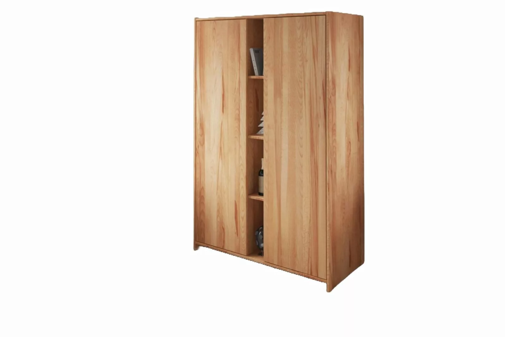 Natur24 Kleiderschrank Kleiderschrank Zigo Kernbuche 125x60x190 mit 2 Türen günstig online kaufen