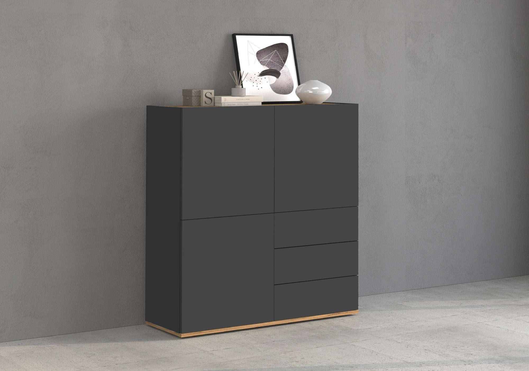 INOSIGN Highboard "GARDA Highboard, Kommode, Schrank, Grifflos mit Push to günstig online kaufen