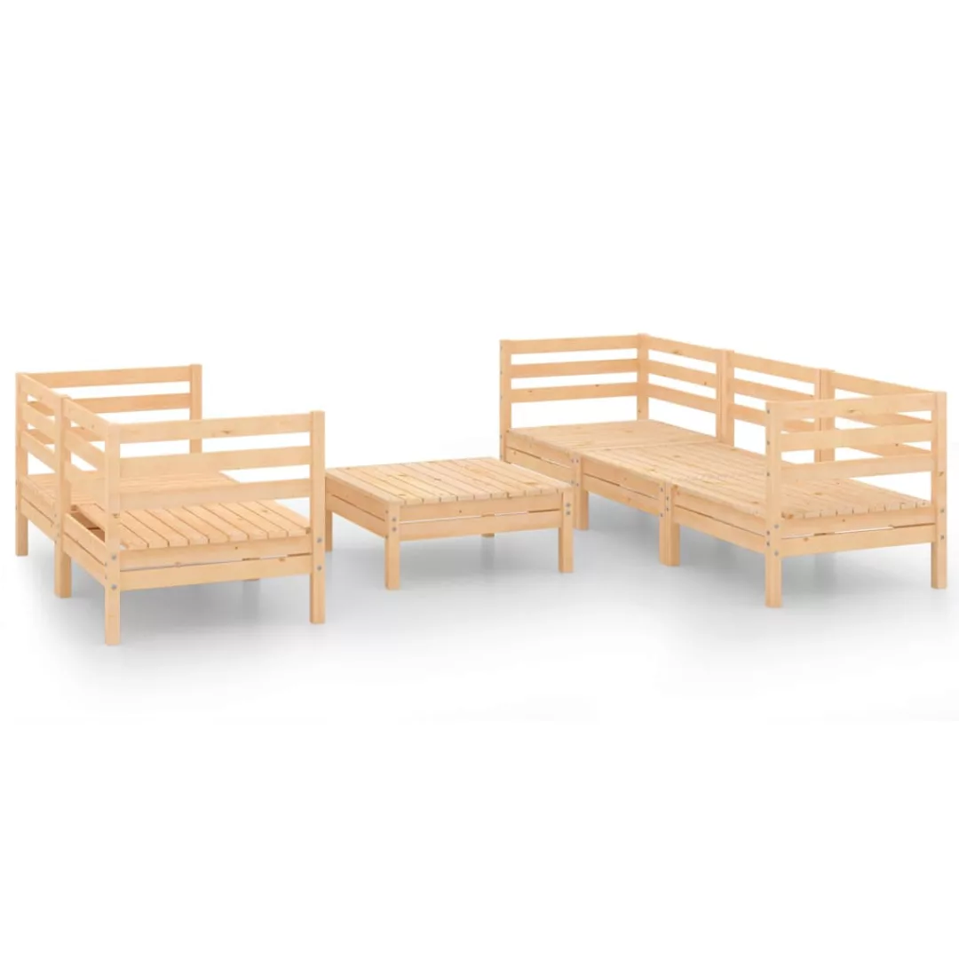 6-tlg. Garten-lounge-set Kiefer Massivholz günstig online kaufen