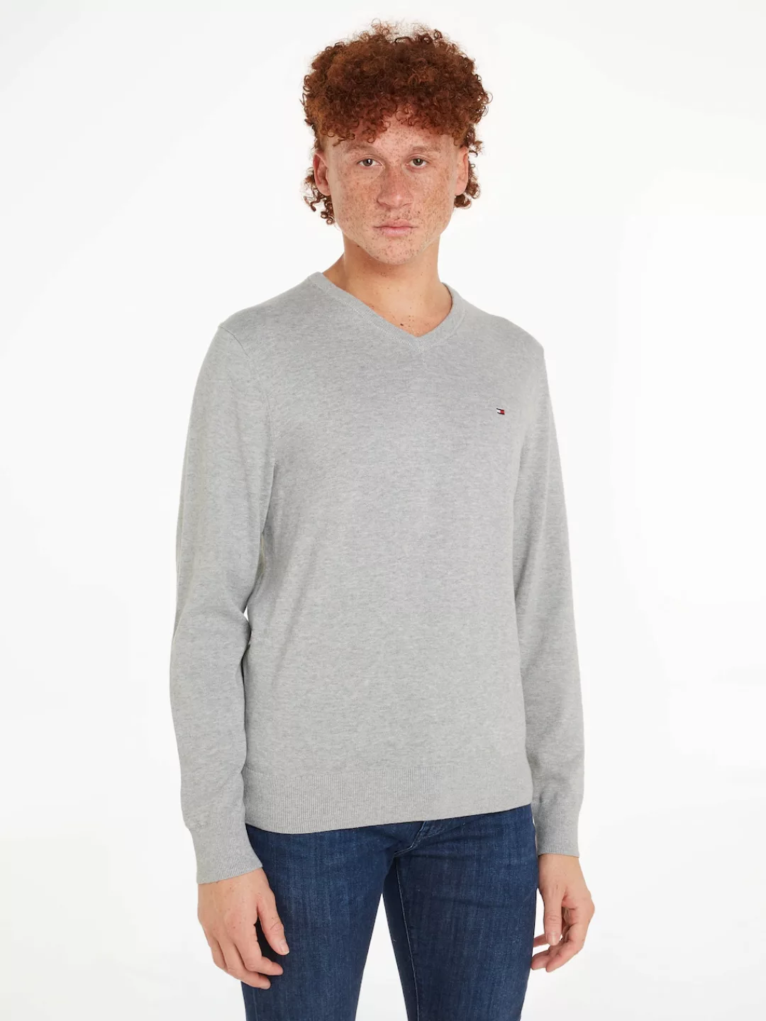 Tommy Hilfiger Strickpullover ESSENTIAL COTTON V NECK günstig online kaufen