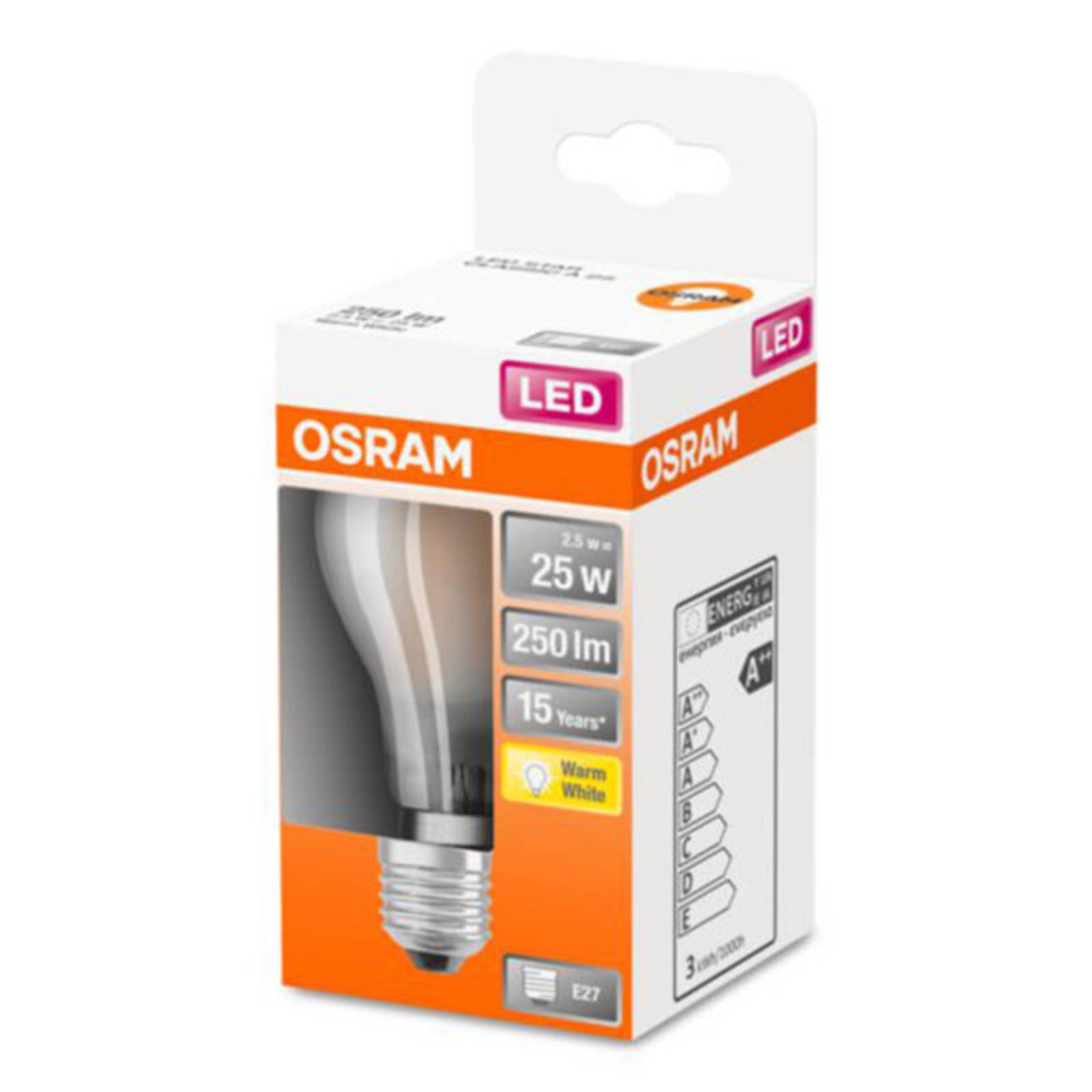 Osram LED-Leuchtmittel E27 Kerzenform 2,5 W Warmweiß 250 lm 10,5 x 6 cm (H günstig online kaufen
