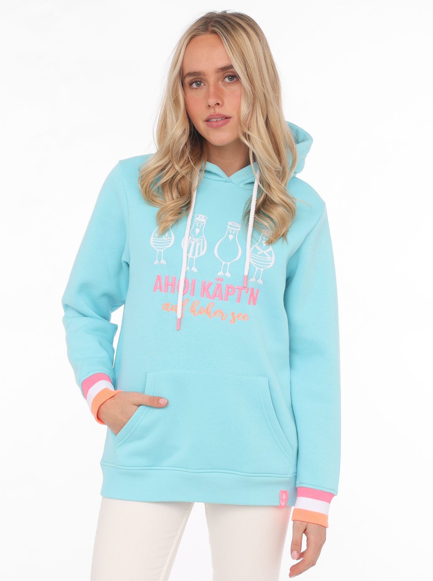 Zwillingsherz Hoodie "Ahoi Käpt'n" mit maritimer günstig online kaufen