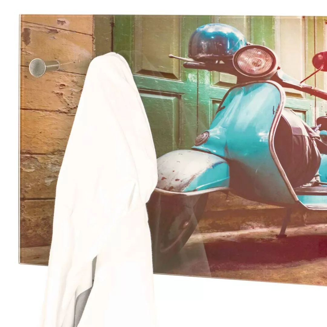 Retro Style Hängegarderobe mit Motorrad Motiv 50 cm breit günstig online kaufen
