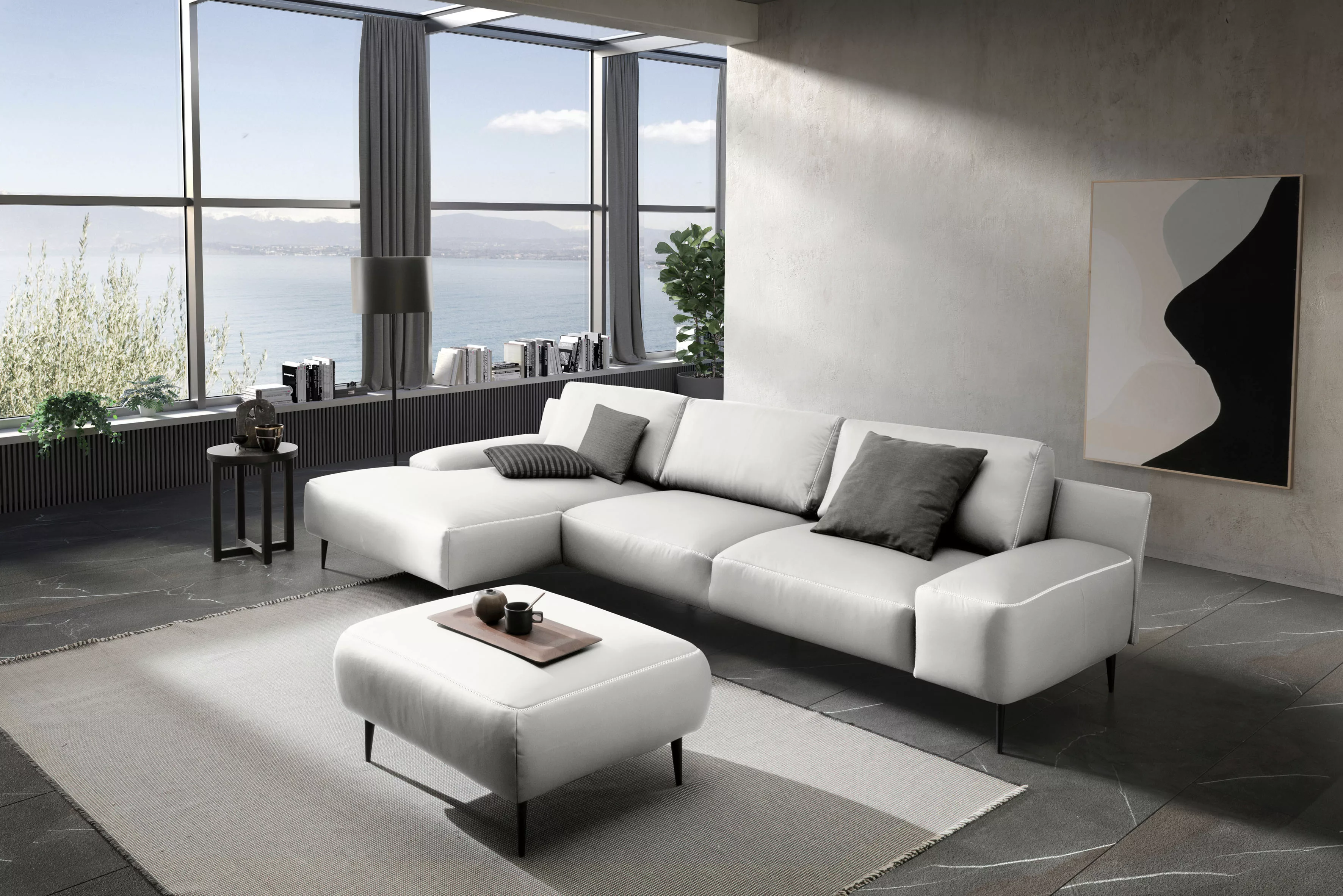 designwerk Ecksofa "Forma L-Form, zeitloses Designsofa mit aktuellem Fuß", günstig online kaufen