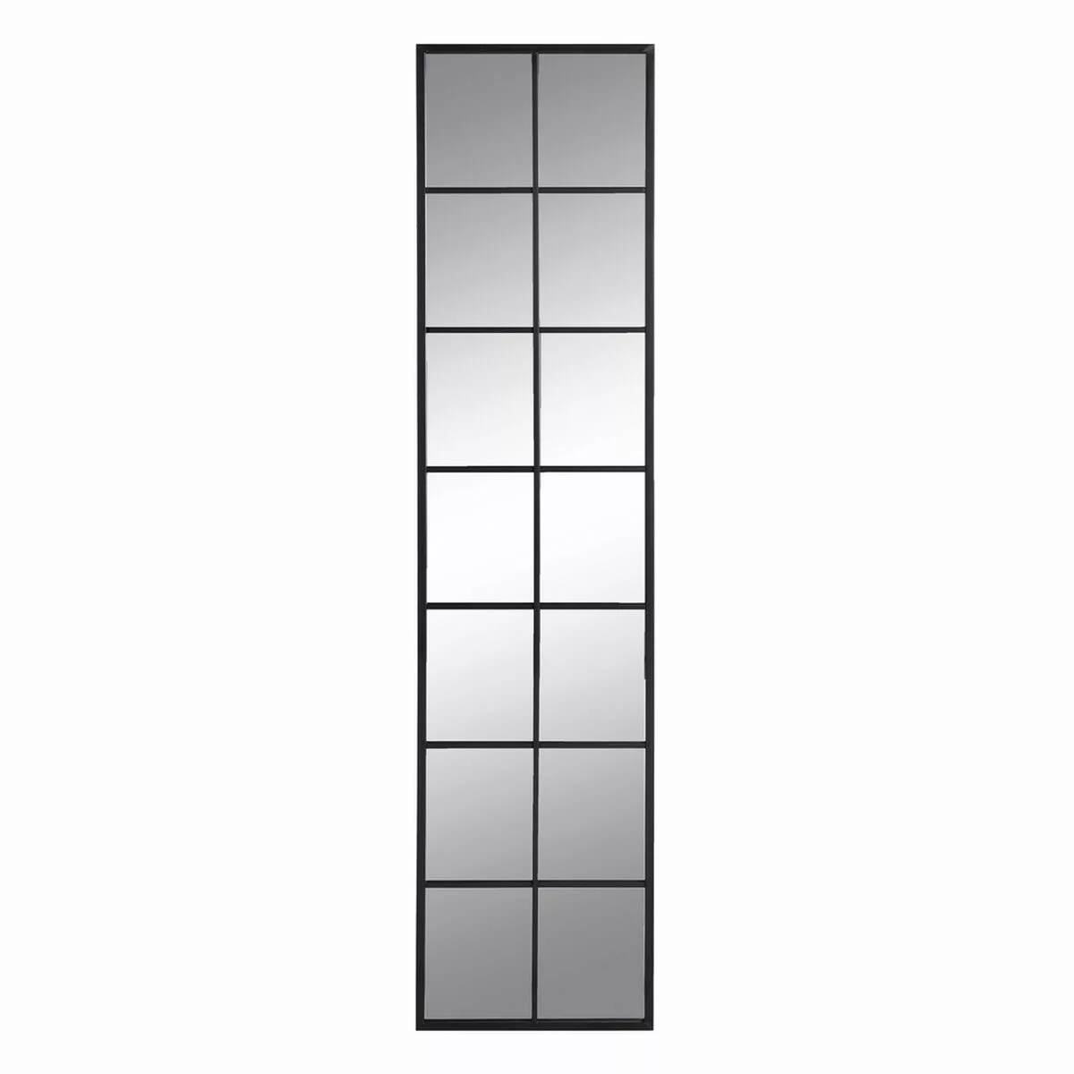 Wandspiegel 40 X 2,5 X 170 Cm Kristall Schwarz Metall Fenster günstig online kaufen