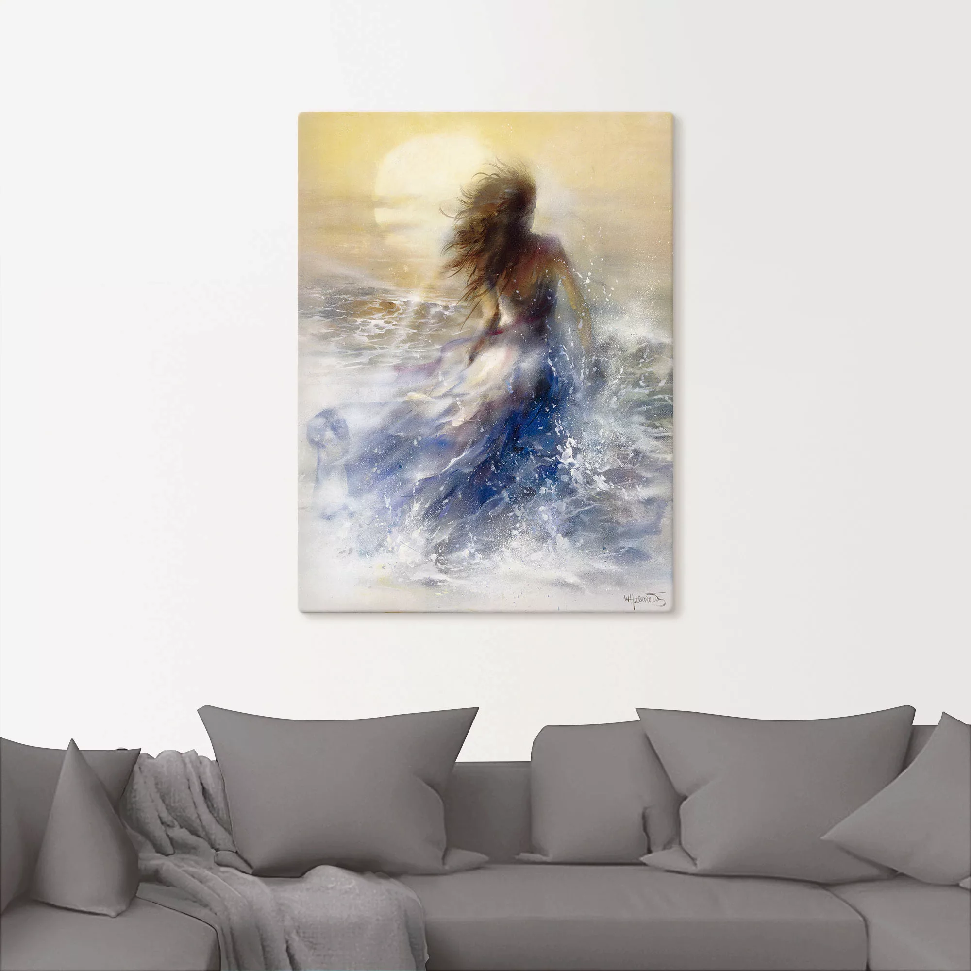 Artland Wandbild "Sommer I", Frau, (1 St.), als Leinwandbild, Poster, Wanda günstig online kaufen