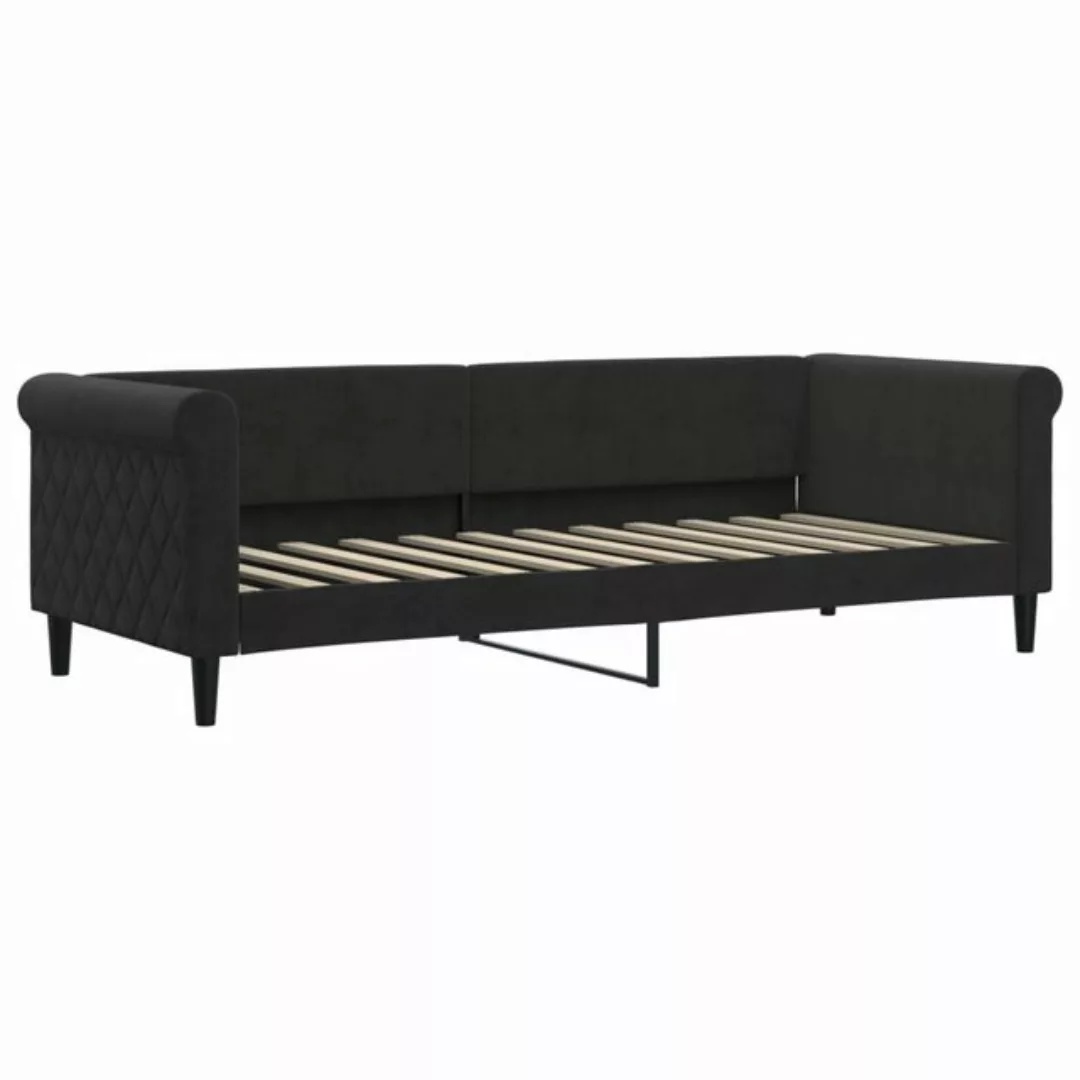 vidaXL Gästebett Tagesbett Schwarz 80x200 cm Samt Gästebett Gästecouch Gäst günstig online kaufen