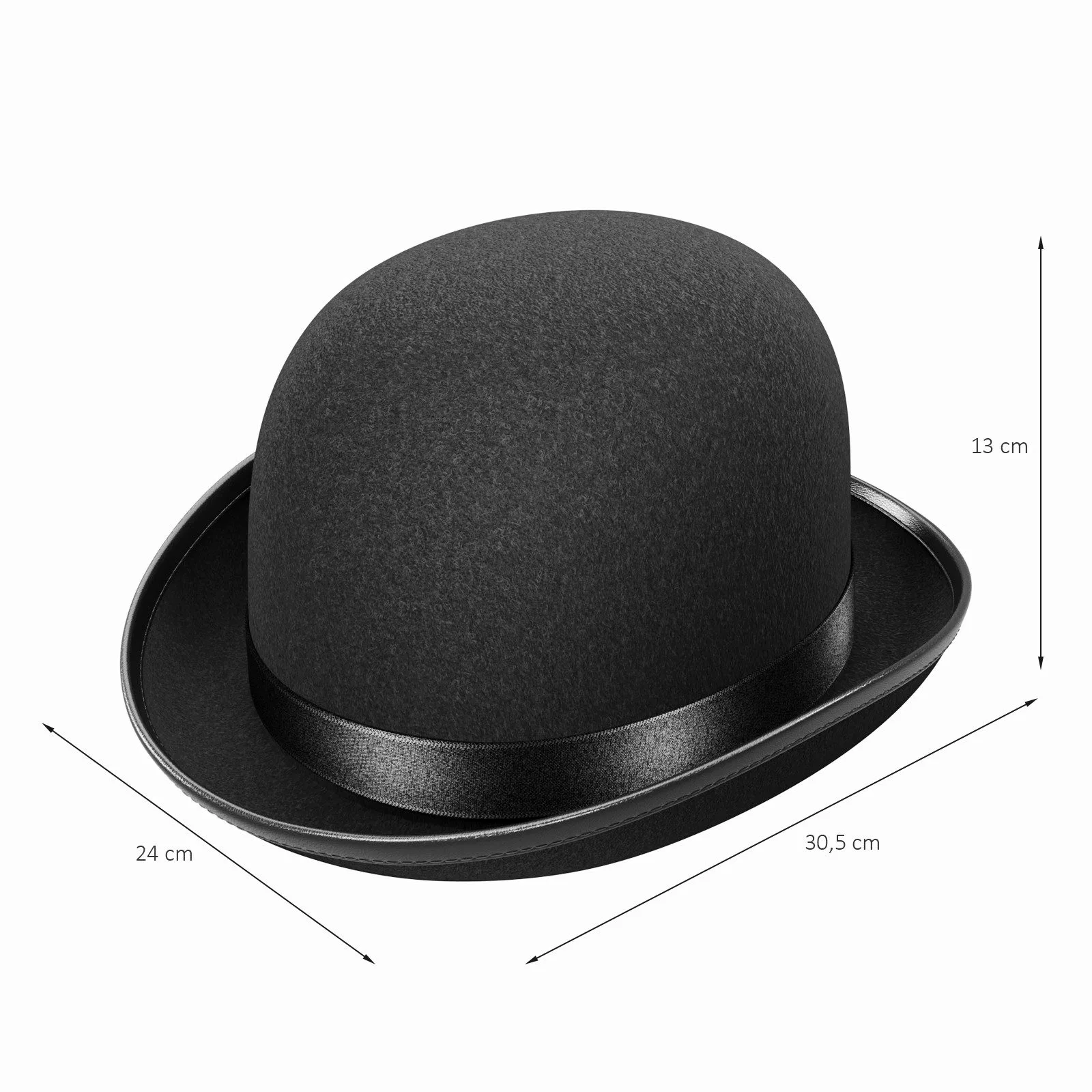 Wellgro Zylinder Hut Melone schwarz mit günstig online kaufen