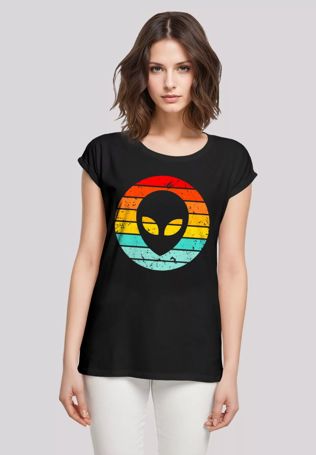 F4NT4STIC T-Shirt "Alien Retro Sonnenuntergang", Premium Qualität günstig online kaufen