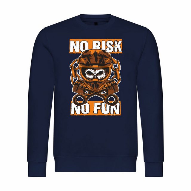 deinshirt Rundhalspullover Herren Sweatshirt No risk no fun Mit Print Motiv günstig online kaufen