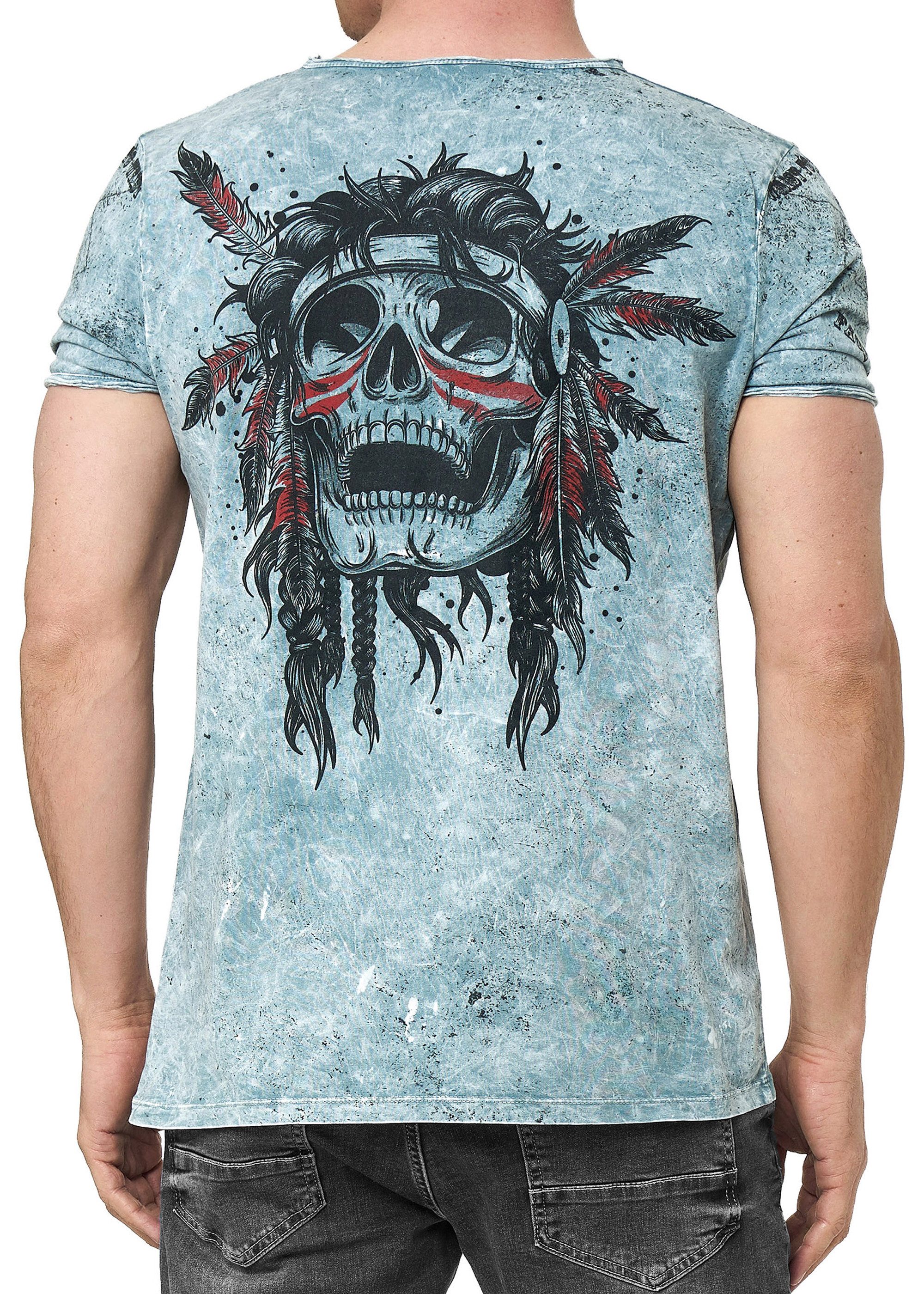 R-NEAL T-Shirt T-Shirt Verwaschen Regular Printed günstig online kaufen