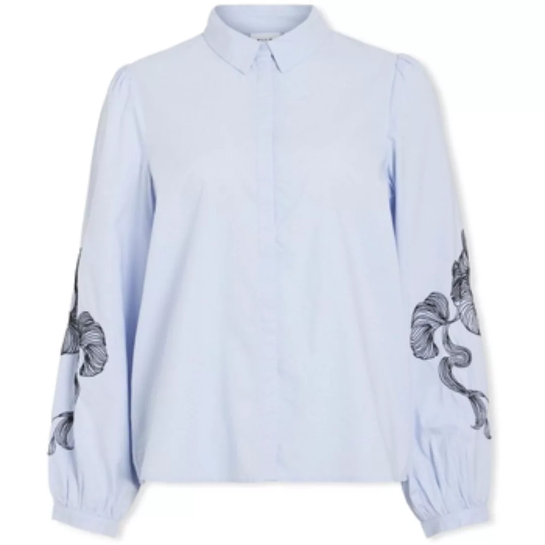 Vila  Blusen Vesta Shirt - Kentucky Blue/Black Beu günstig online kaufen