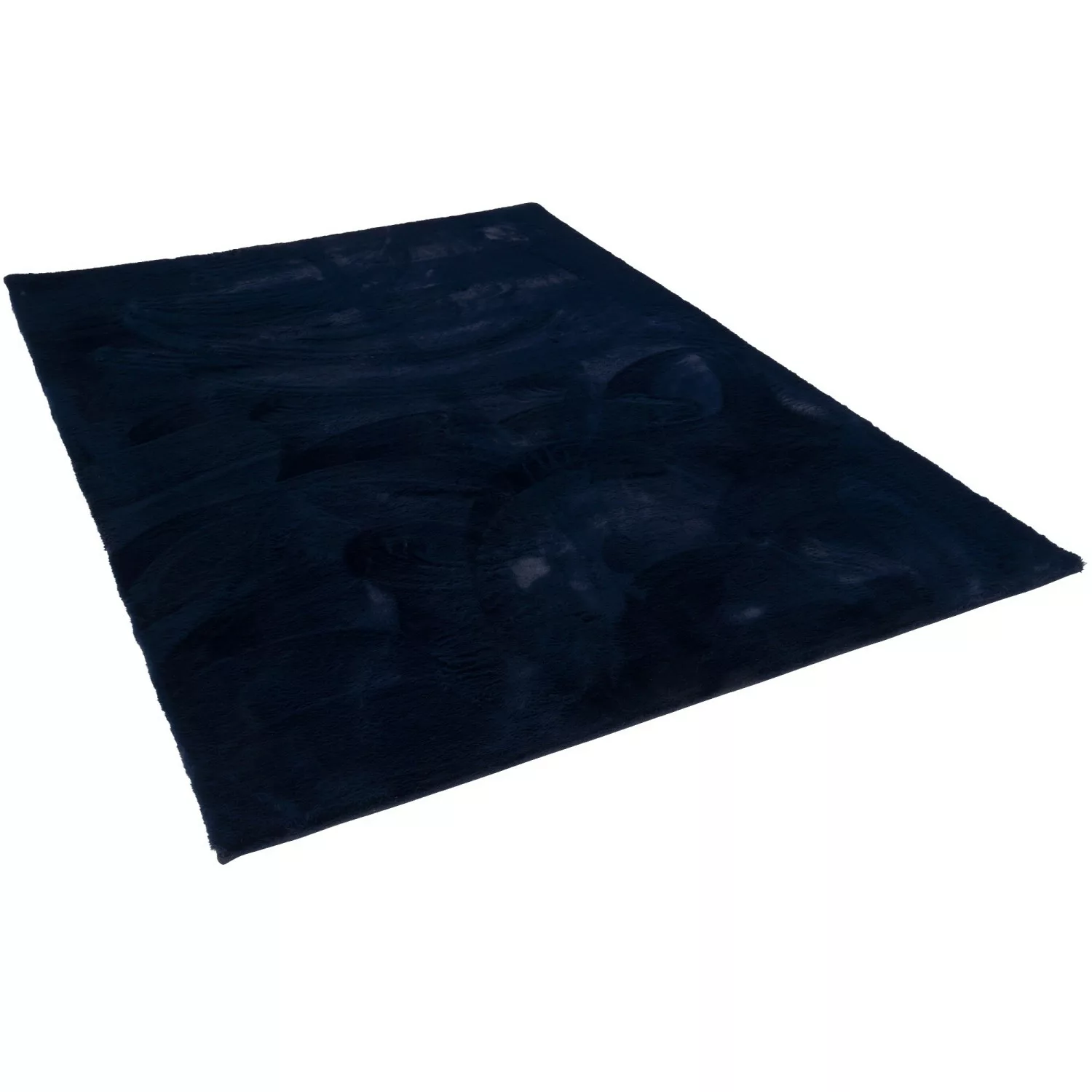 Pergamon Luxus Super Soft Fellteppich Plush Dunkelblau 140x180cm günstig online kaufen