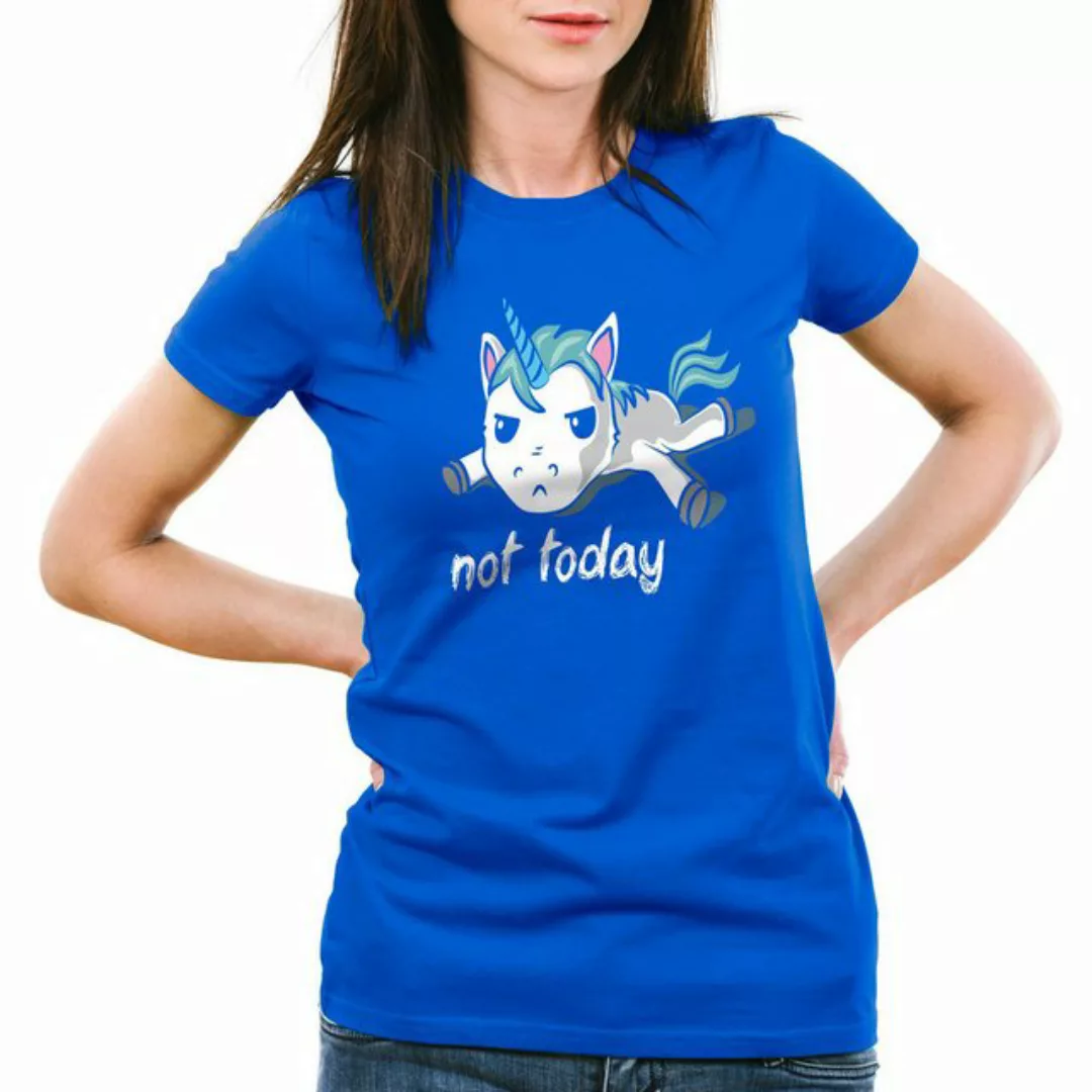 style3 T-Shirt Not today Unicorn Einhorn fun spruch nicht heute faul funshi günstig online kaufen