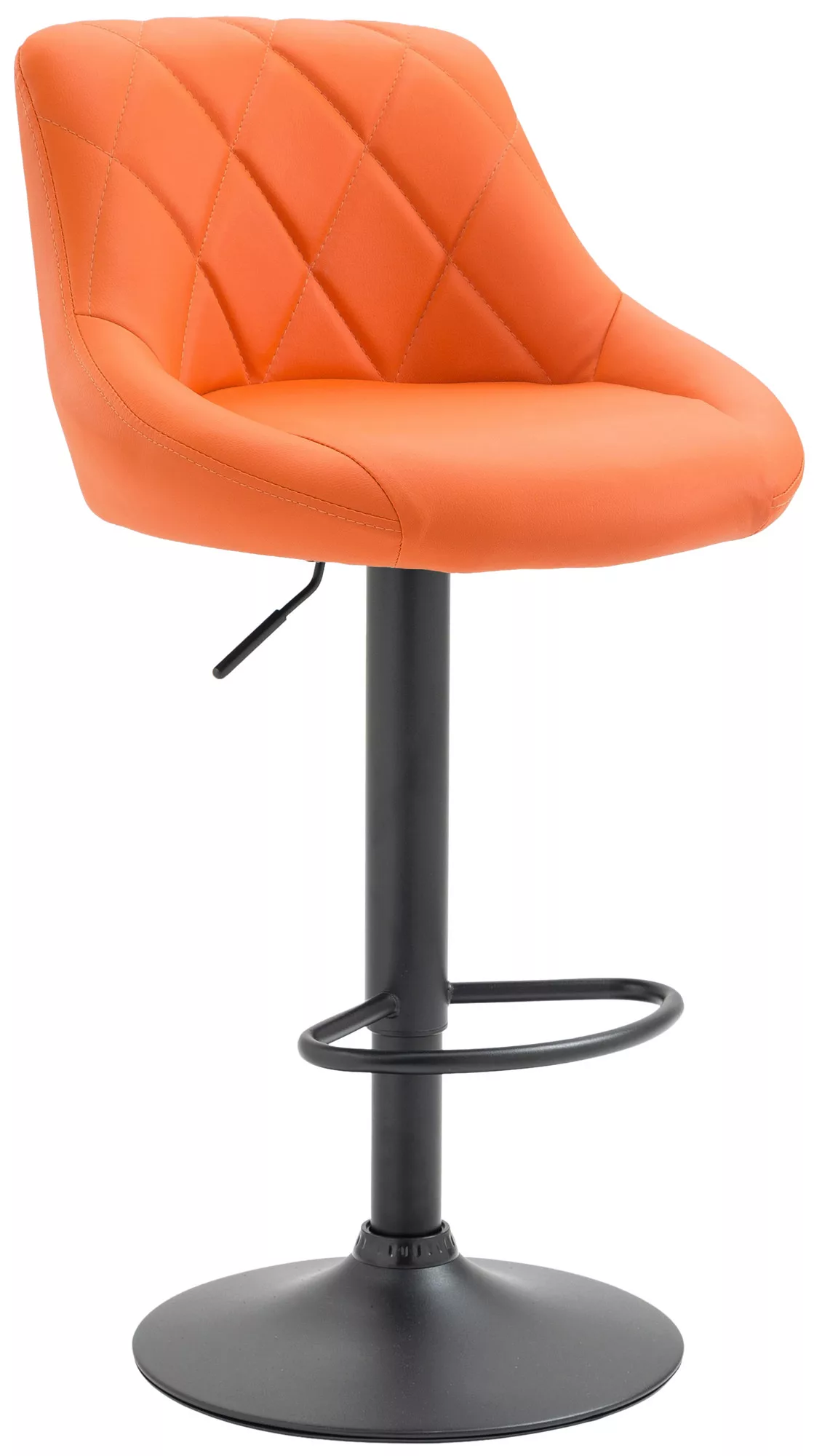 Barhocker Lazio Kunstleder Schwarz Orange günstig online kaufen