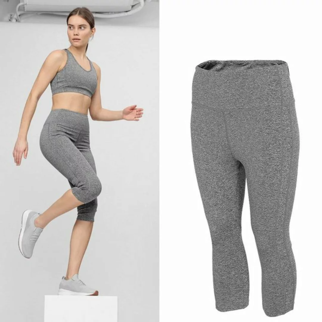 4F Leggings 4Fdry - Damen 3/4 Sport Leggings - grau melange günstig online kaufen