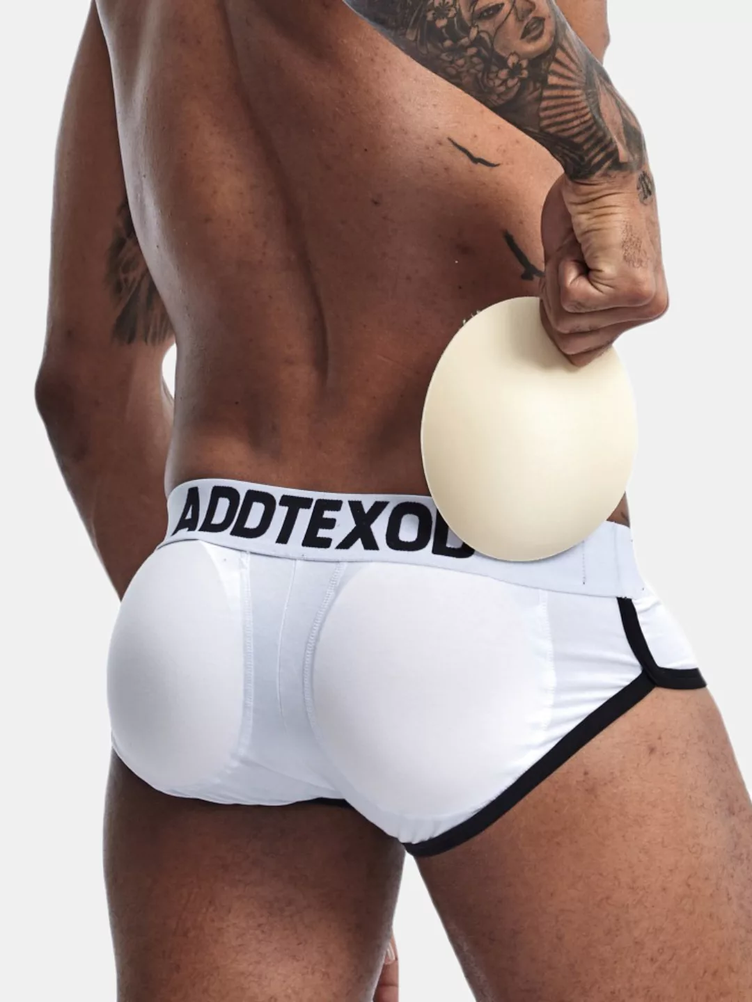 Herren gepolsterte Slips Sexy Butt Lifting Cotton Bequeme Patchwork-Tasche günstig online kaufen