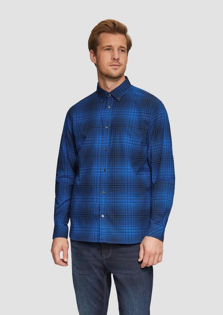 s.Oliver Langarmhemd Regular Fit: Kariertes Button-down-Hemd aus Baumwollst günstig online kaufen