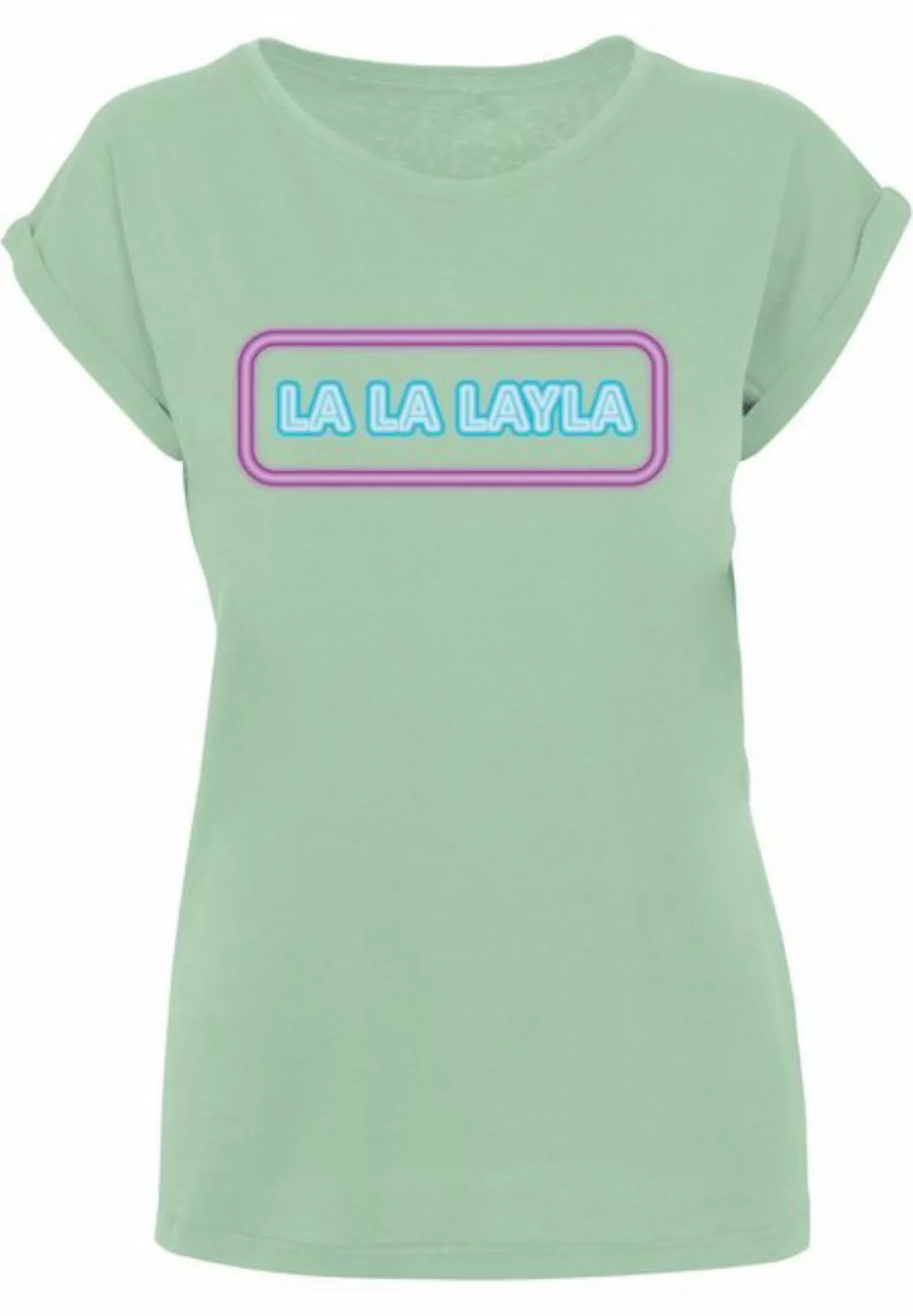Merchcode T-Shirt Merchcode Damen Ladies LA LA LAYLA T-Shirt (1-tlg) günstig online kaufen