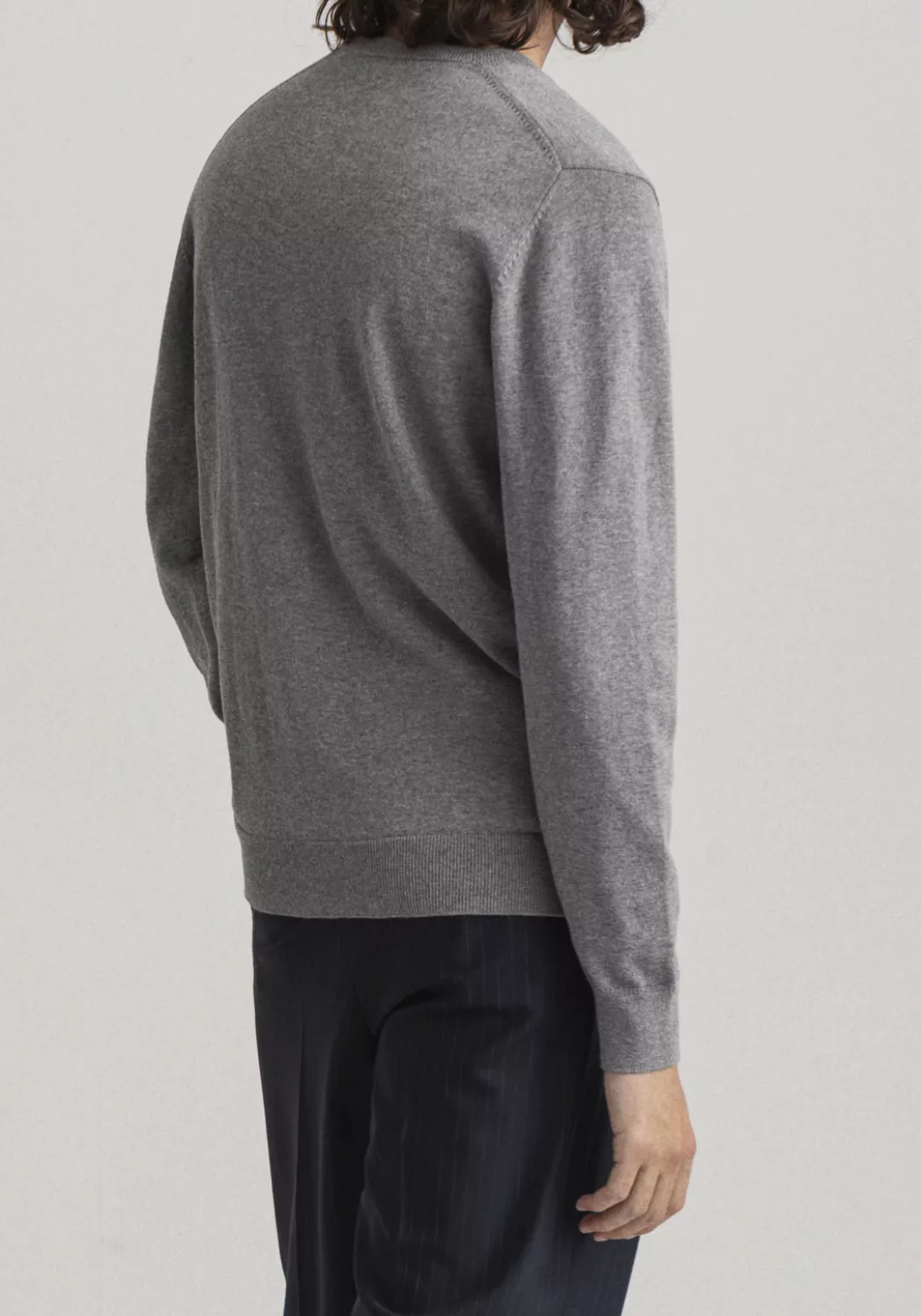 Gant V-Ausschnitt-Pullover "Classic Cotton V-Neck", Premium Strickpullver a günstig online kaufen