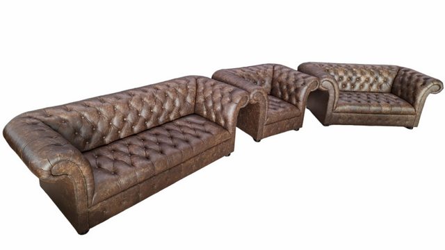 JVmoebel Chesterfield-Sofa Chesterfield Sofagarnitur 3+2+1 Couchen Polster günstig online kaufen