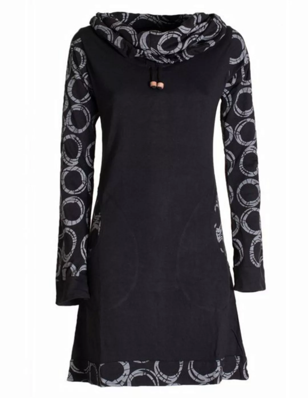 Vishes Jerseykleid Langarm Kleid Schal-Kleid Winterkleider Baumwollkleid El günstig online kaufen