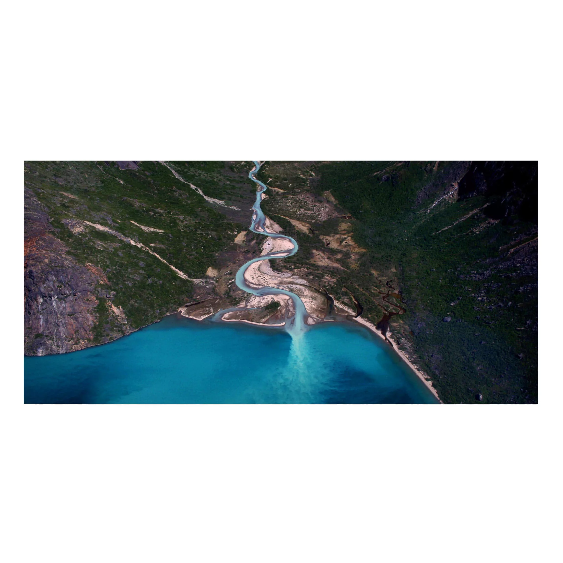 Magnettafel Natur & Landschaft - Querformat 2:1 Fluss in Grönland günstig online kaufen