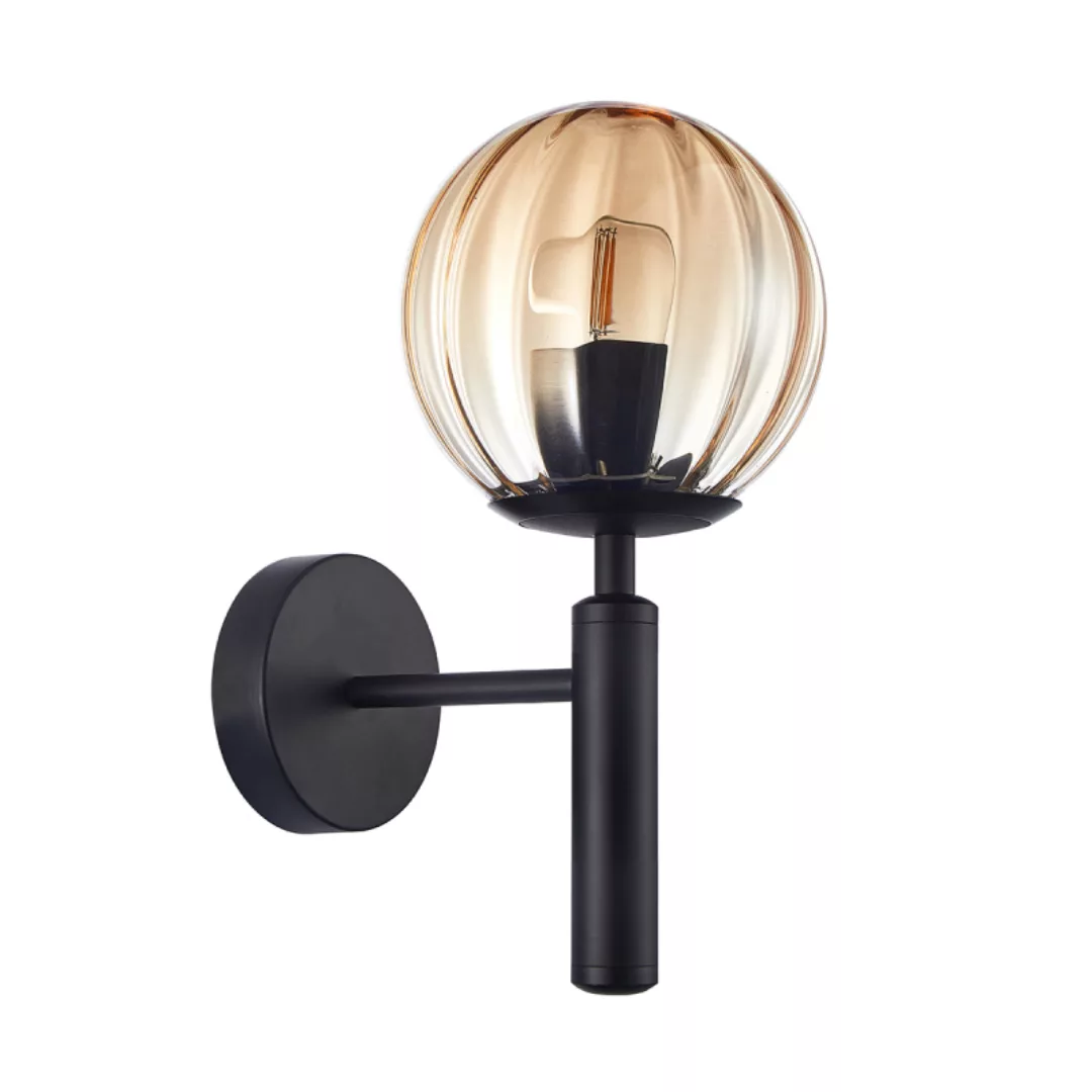 Wandlampe Ravena WL-2324-1 BK+AMB günstig online kaufen