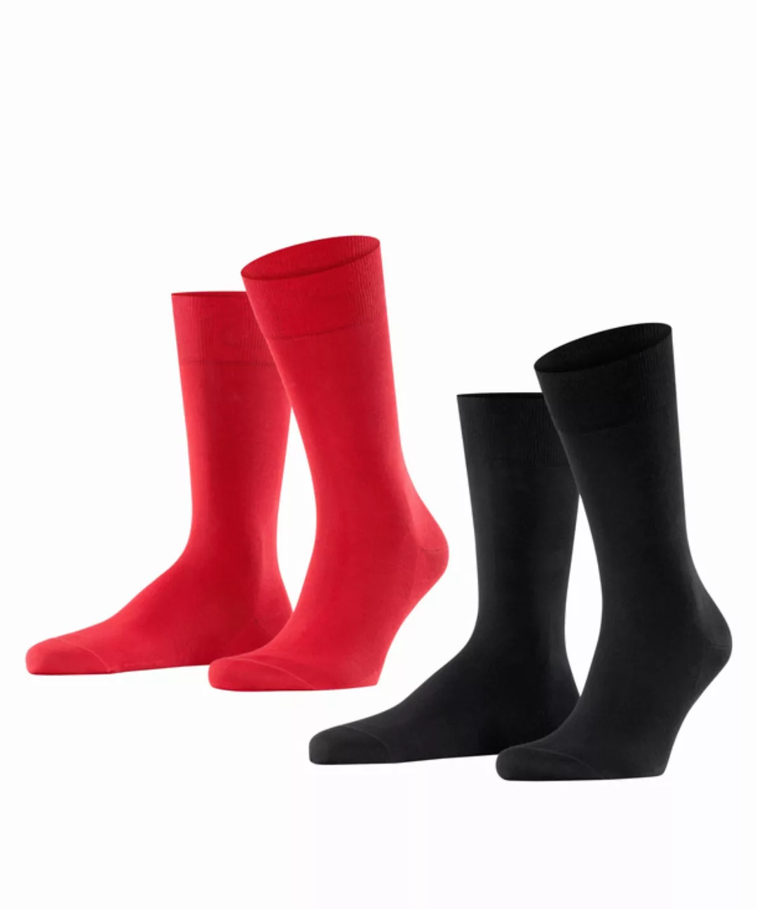 FALKE Cool 24/7 2-Pack Herren Socken, 45-46, Rot, Uni, Baumwolle, 13050-828 günstig online kaufen
