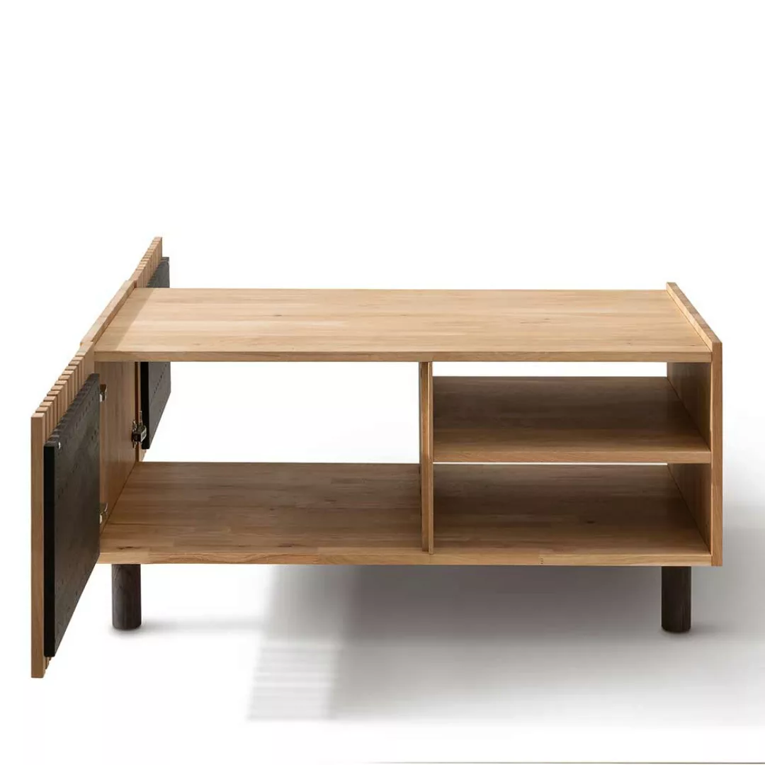 Holztisch Wohnzimmer aus Wildeiche Massivholz Skandi Design günstig online kaufen