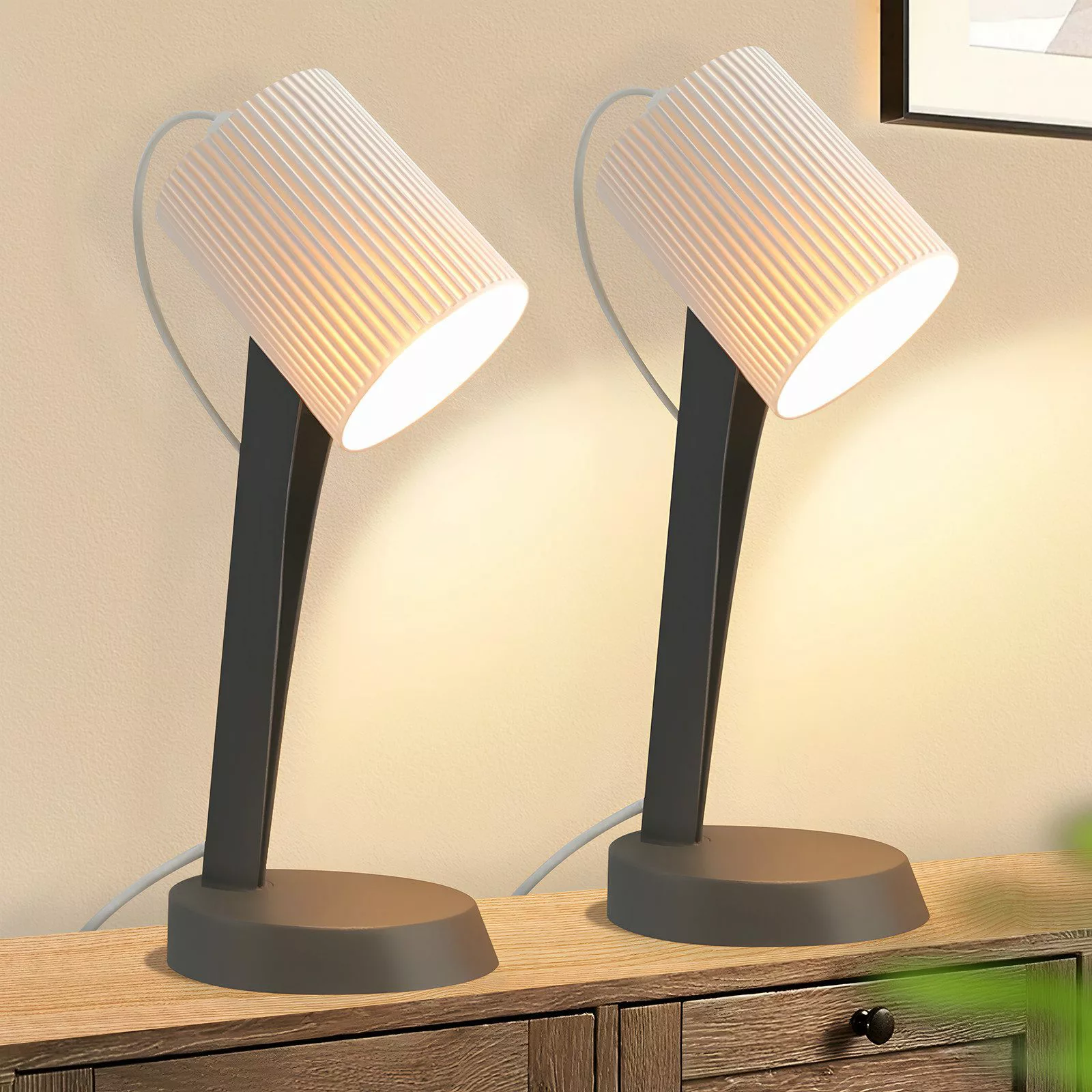 Nettlife Nachttischlampe 2er Set Tischlampe schlafzimmer günstig online kaufen