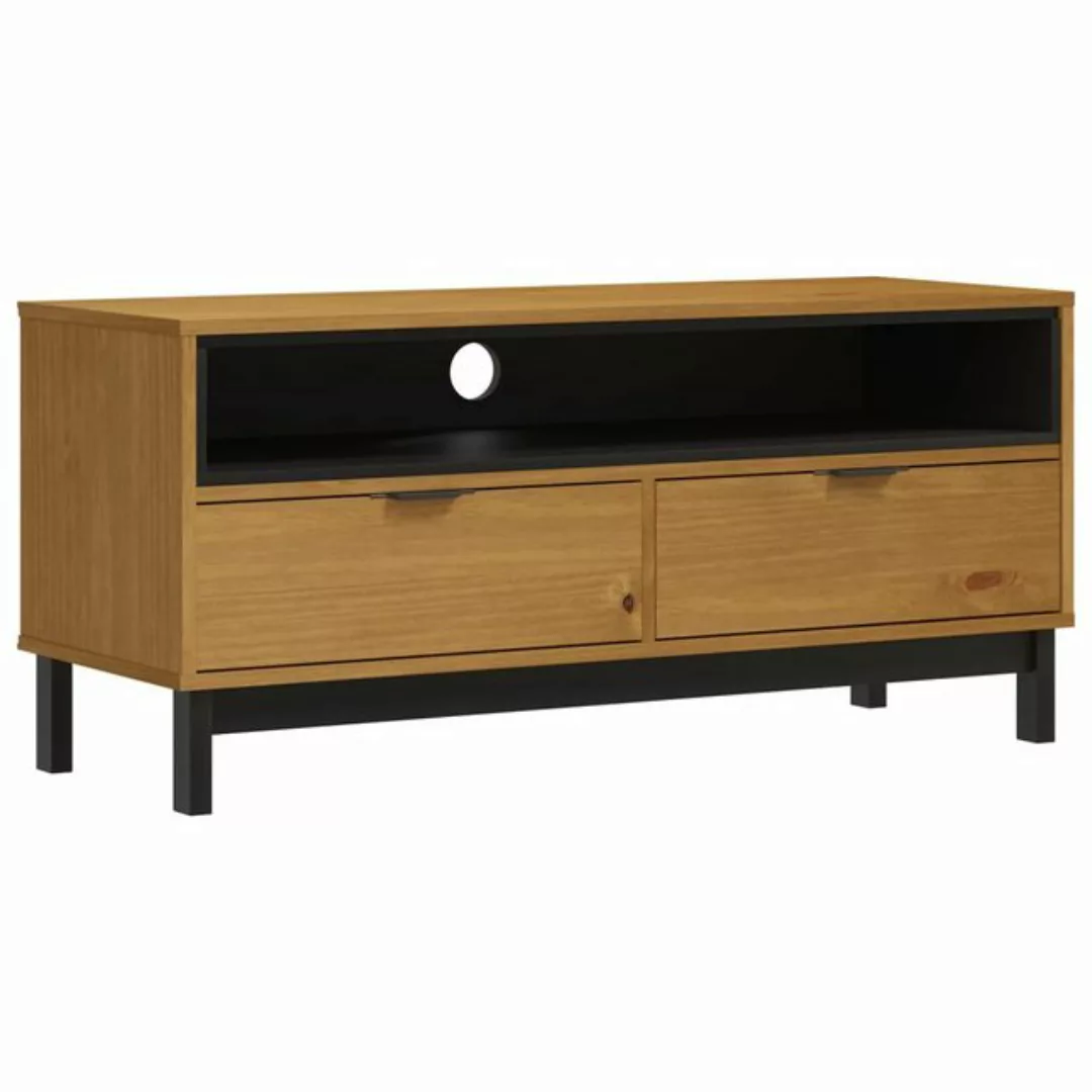 vidaXL TV-Schrank TV-Schrank FLAM 110x40x50 cm Massivholz Kiefer TV-Lowboar günstig online kaufen