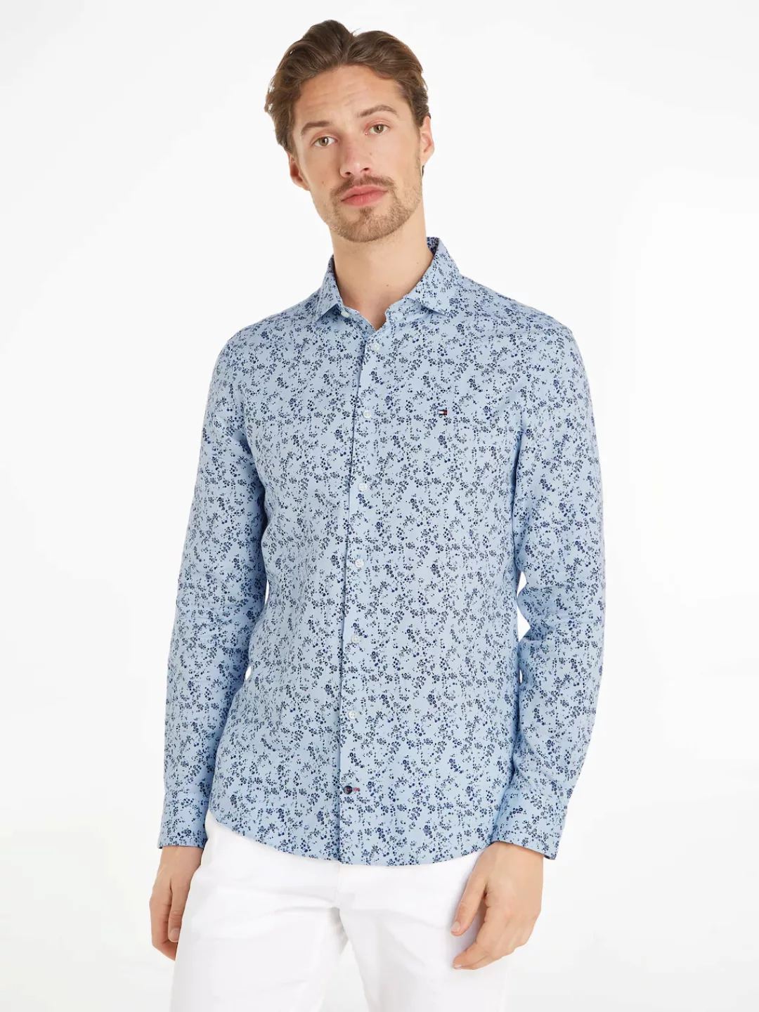 Tommy Hilfiger Langarmhemd "CL W-CO/LI DITSY FLOWER SF SHIRT", mit floralem günstig online kaufen