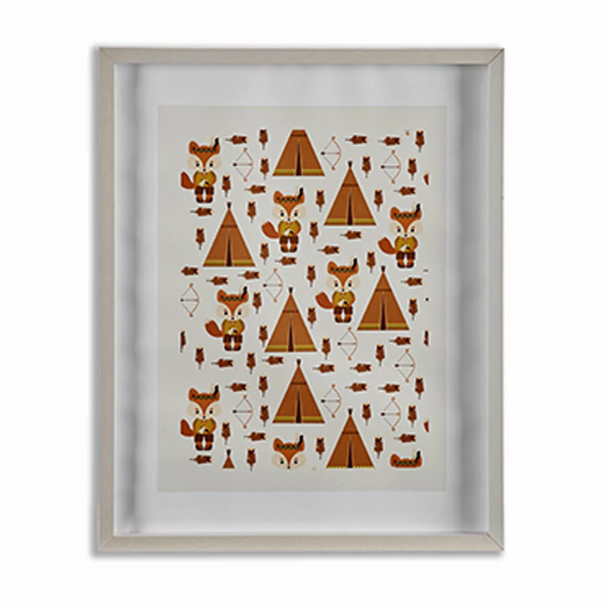 Bild Braun Holz Weiß (6 Stück) (2,5 X 52 X 42 Cm) günstig online kaufen