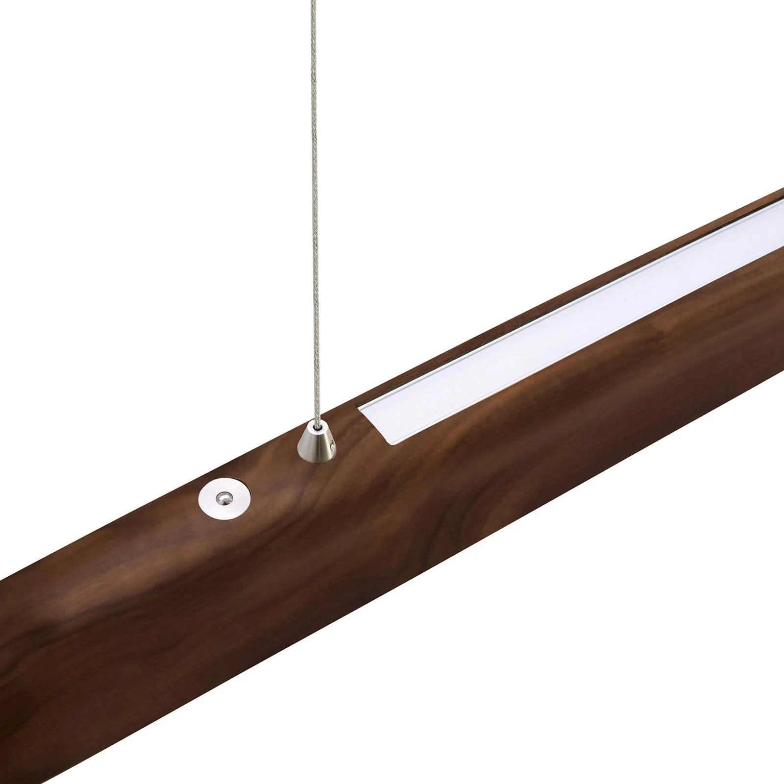 HerzBlut Arco LED-Hängelampe nussbaum geölt 130cm günstig online kaufen