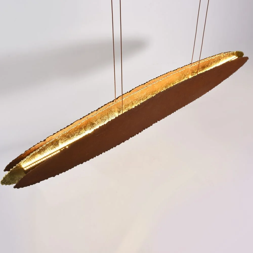 LED Pendelleuchte Nevis aus Eisen in Rostfarben 1150 mm günstig online kaufen