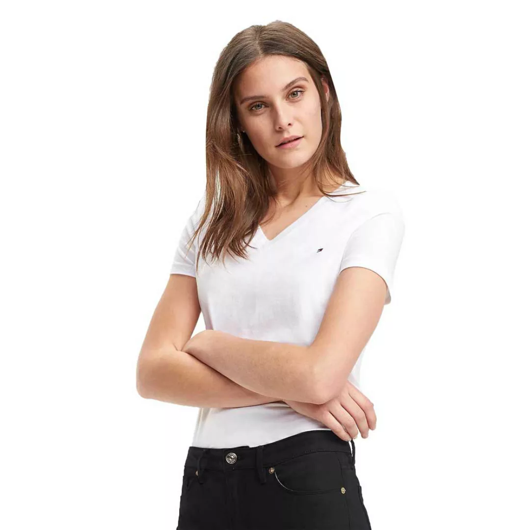 Tommy Hilfiger Heritage V Neck Kurzärmeliges T-shirt 2XL Classic White günstig online kaufen