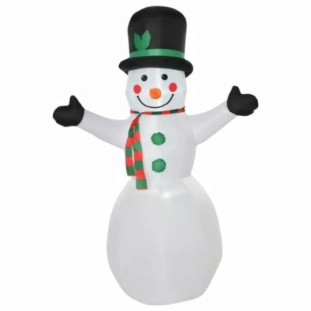 HOMCOM Aufblasbarer Schneemann mit 2 Leuchtmodulen weiß günstig online kaufen