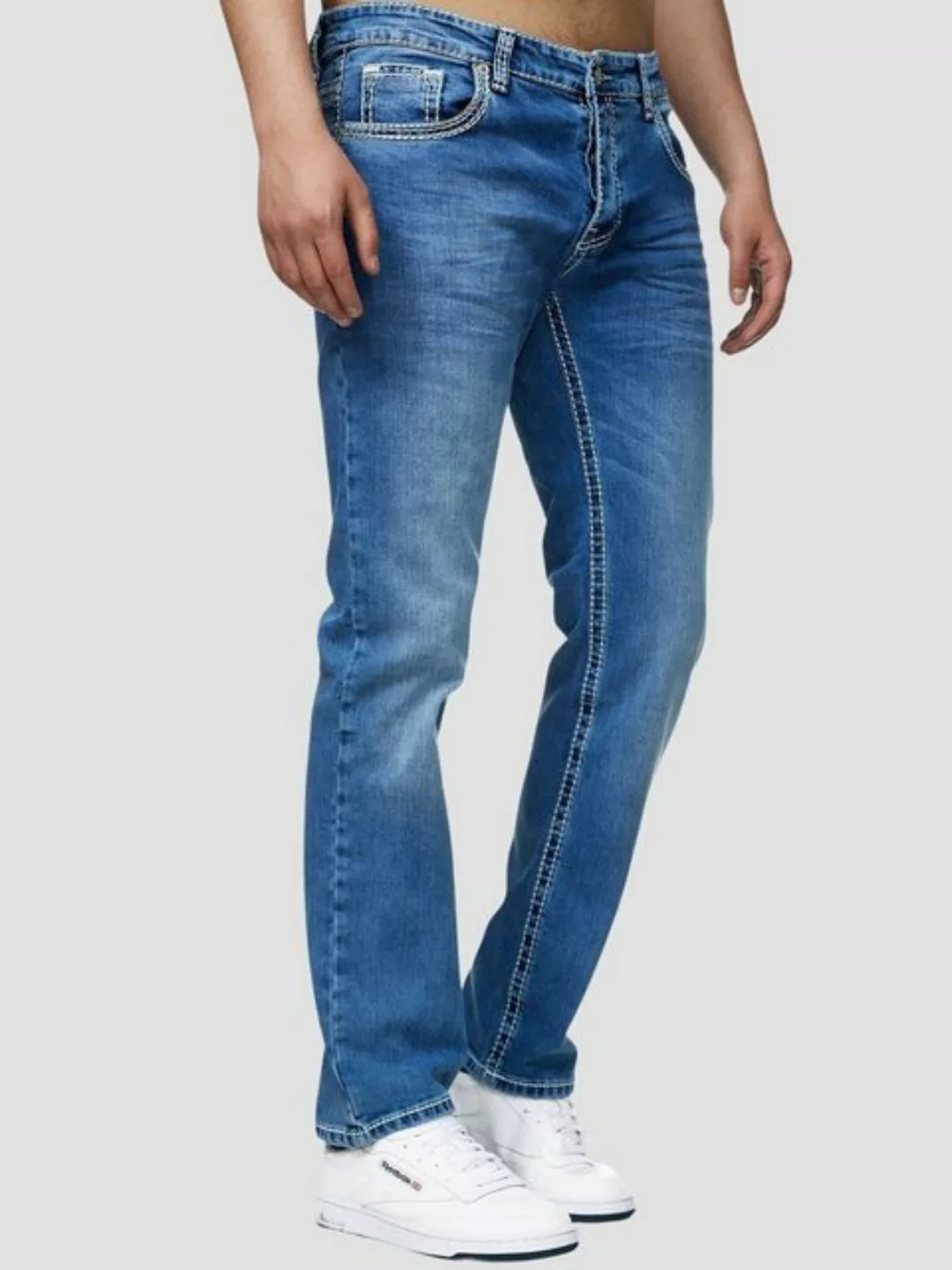 John Kayna Slim-fit-Jeans Herren Jeans Regular Fit Denim Jeanshose Herrenje günstig online kaufen