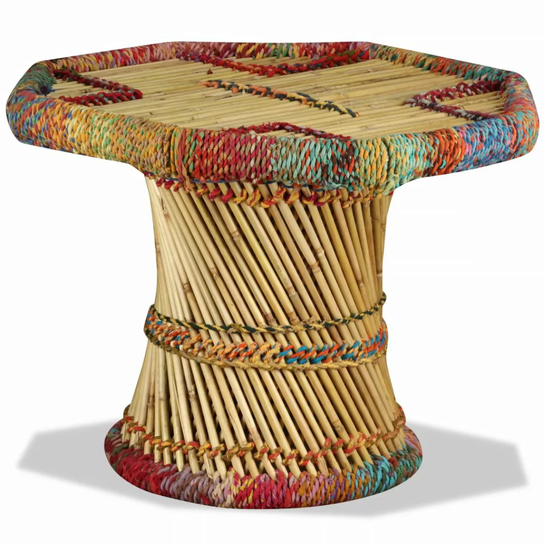 Couchtisch Bambus Mit Chindi-details Mehrfarbig günstig online kaufen