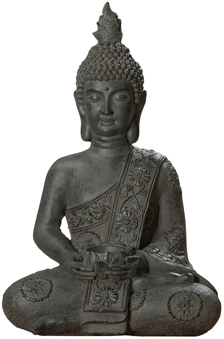GILDE Buddhafigur "Figur "Buddha" mit Teelichthalter" günstig online kaufen