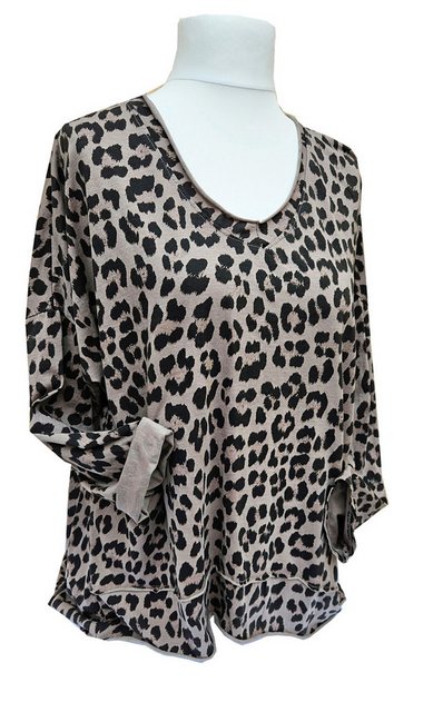 Print-Shirt Saison ANIMALPRINT Taupe Shirt langarm 42 44 46 Feminim günstig online kaufen