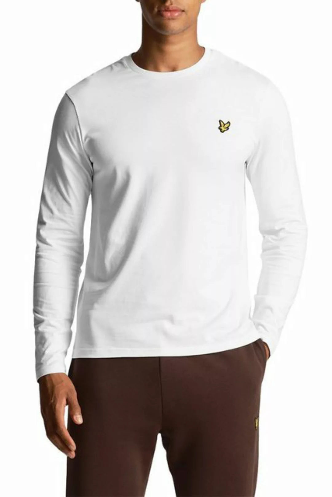 Lyle & Scott Langarmshirt Basic Herren, 100% Baumwolle, Gerader Schnitt günstig online kaufen