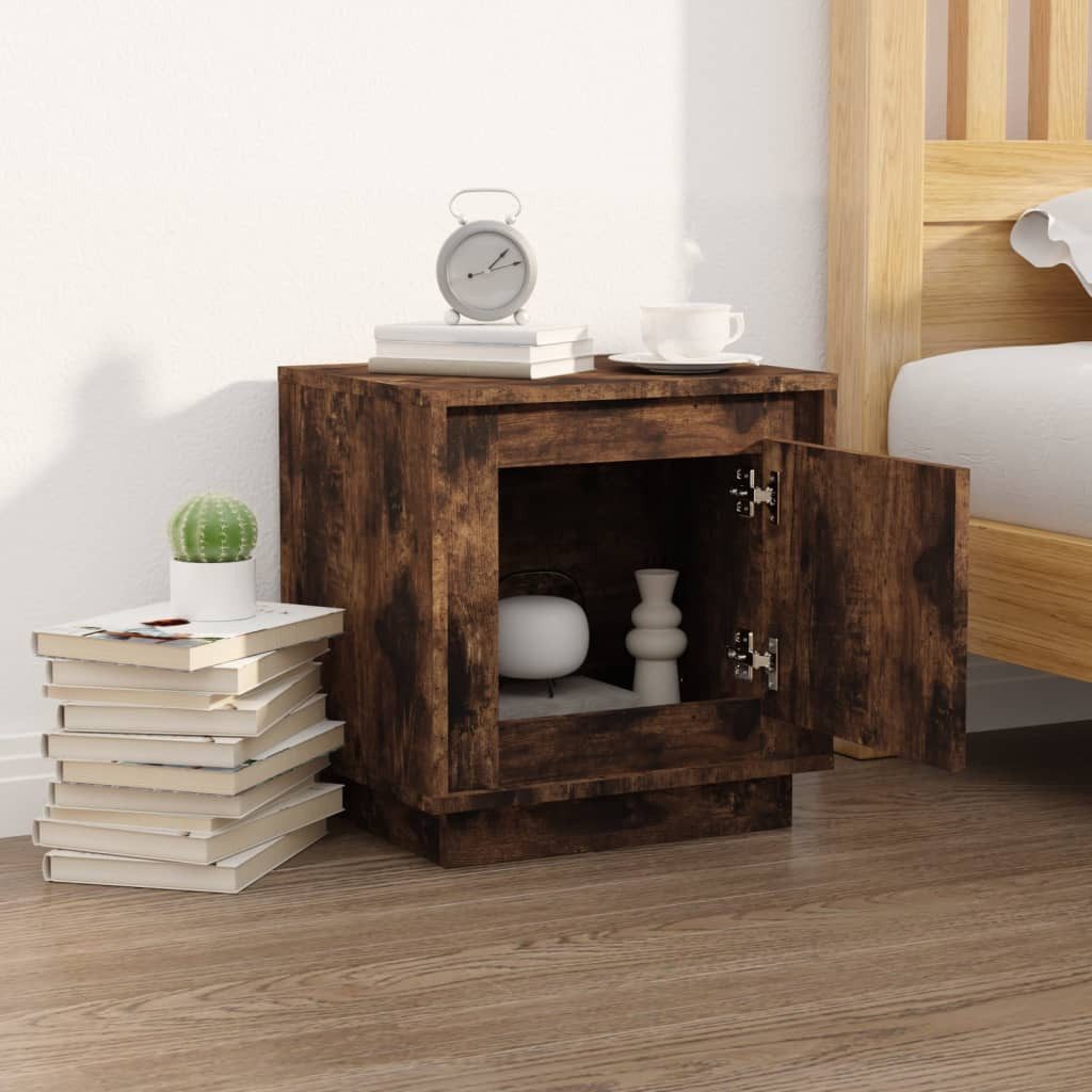 vidaXL Nachttisch Nachttisch Räuchereiche 44x35x45 cm günstig online kaufen