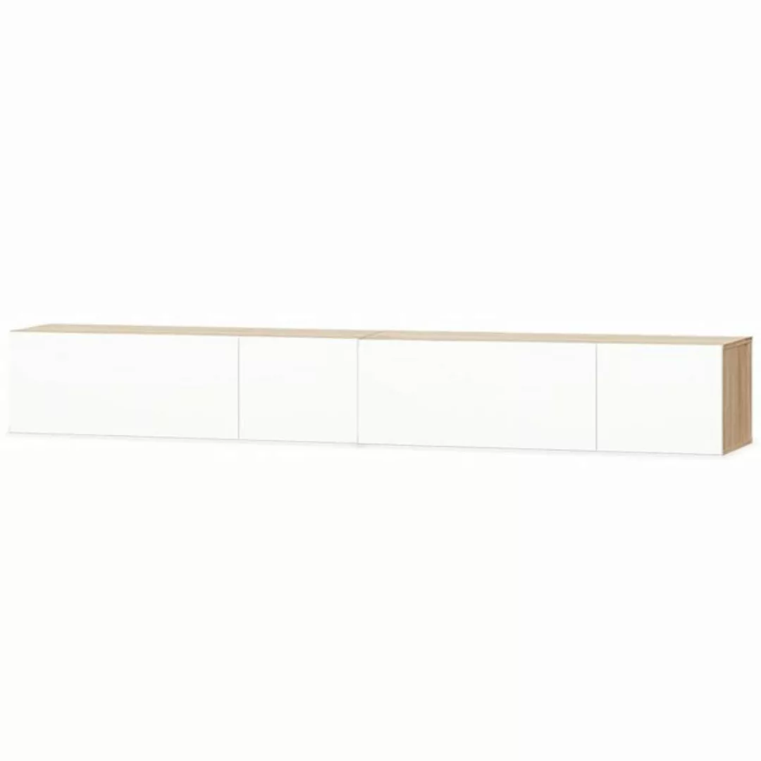 vidaXL TV-Schrank TV-Schränke 2 Stk Spanplatte 120x40x34 cm Hochglanz-Weiß günstig online kaufen