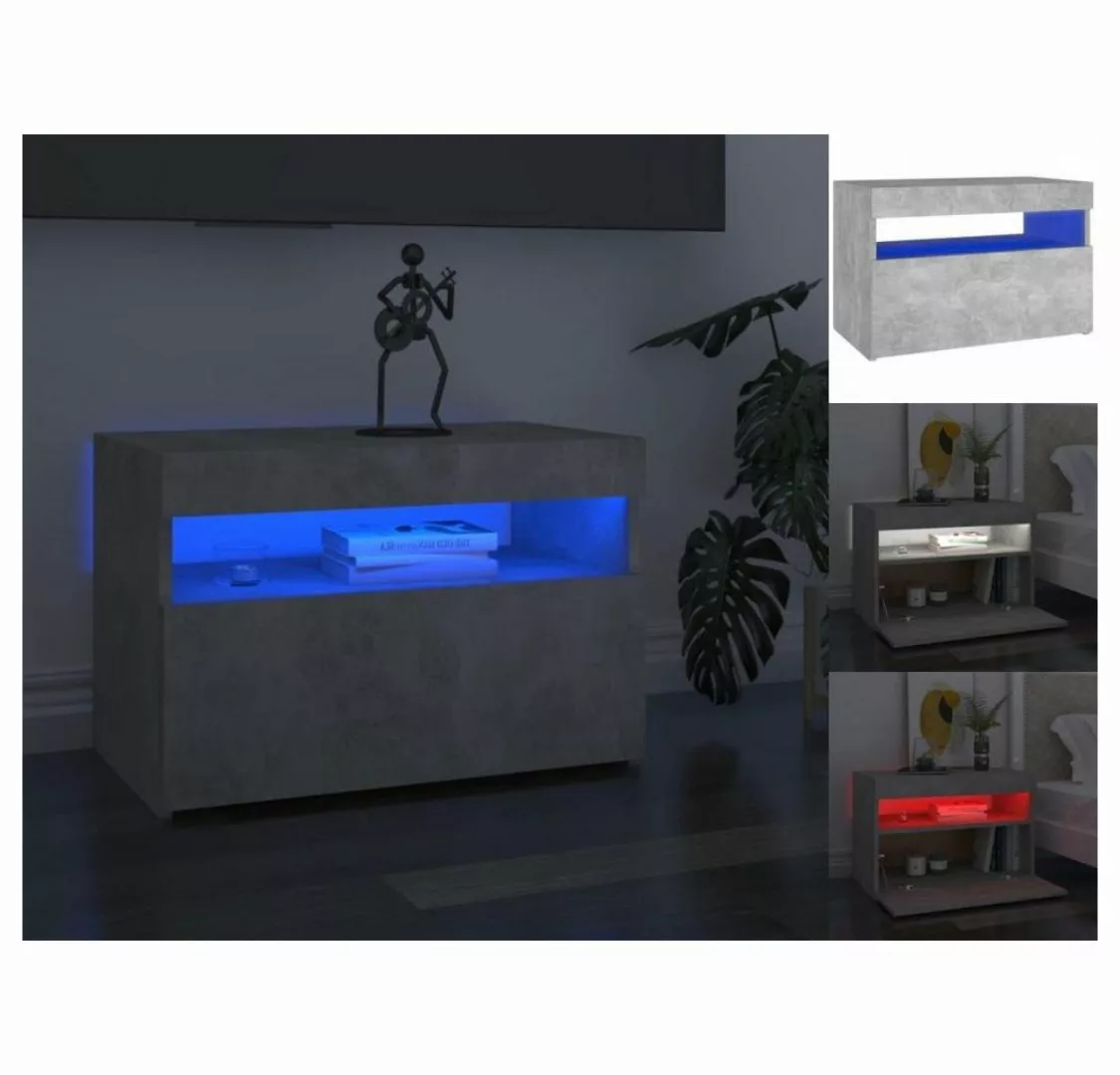 vidaXL TV-Schrank TV-Schrank mit LED-Leuchten Betongrau 60x35x40 cm Lowboar günstig online kaufen